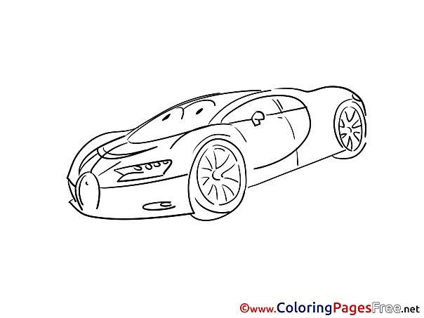 Kids download Car Coloring Pages