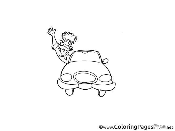 Man Car printable Coloring Sheets download