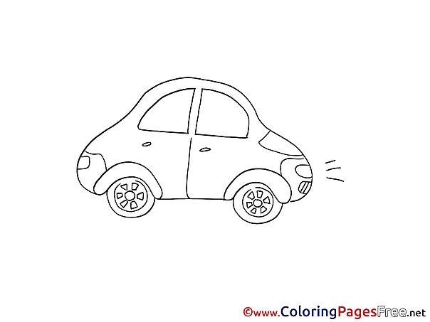 Mini Car download Colouring Sheet free