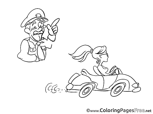 Police Children Coloring Pages free