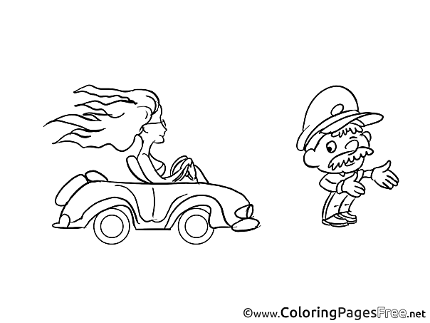 Police free Colouring Page download