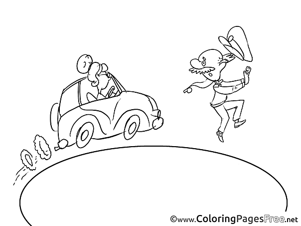 Police Kids download Coloring Pages