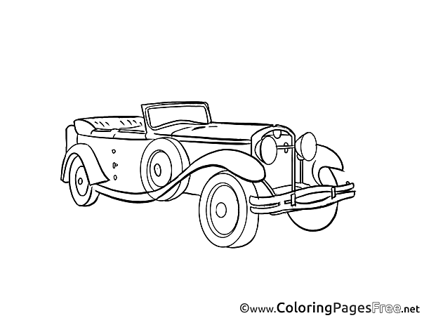 Retro-car download printable Coloring Pages