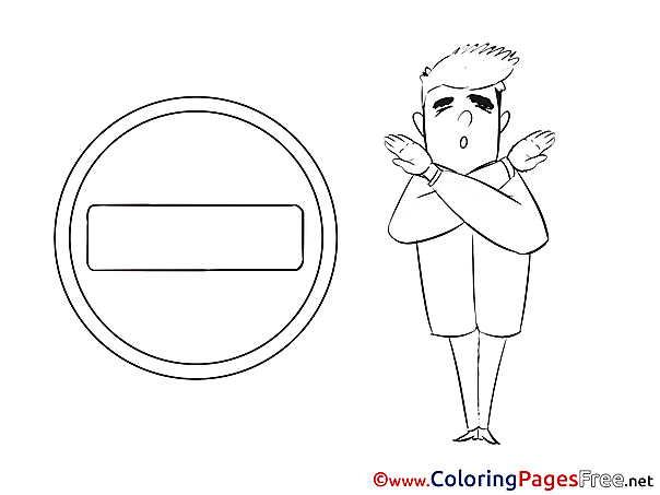 Sign Colouring Page printable free