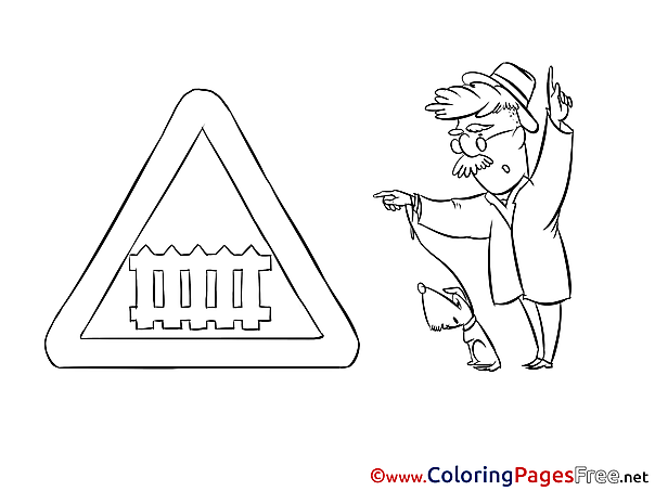 Sign for Kids printable Colouring Page