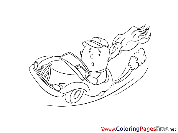 Speed for Kids printable Colouring Page