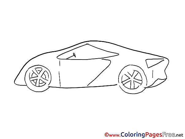 Sport Car Children Coloring Pages free