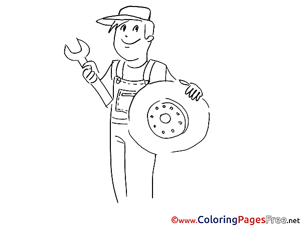 Tires Coloring Pages for free