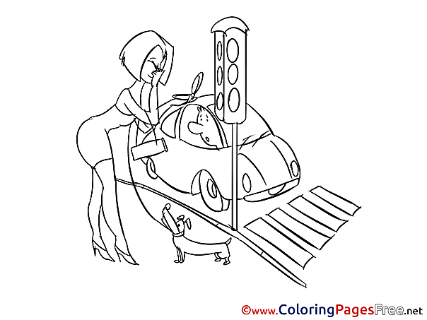 Traffic Light for Children free Coloring Pages