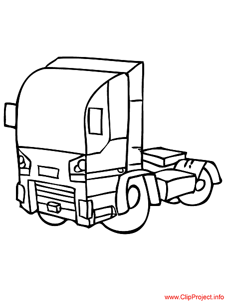 Truck coloring page free