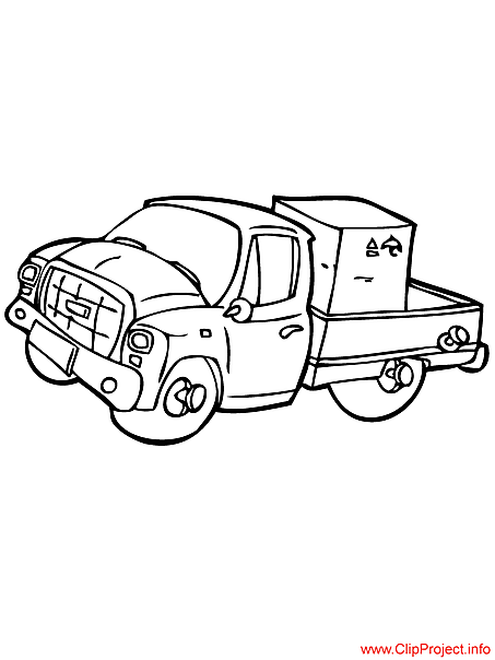 Truck colouring sheet for free