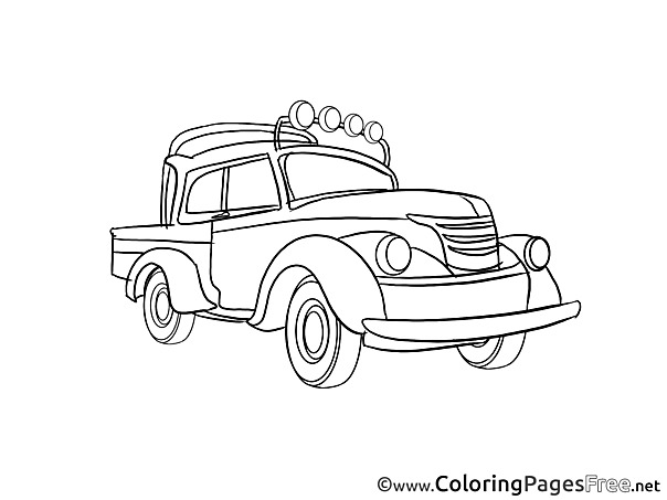 Van Colouring Sheet download free