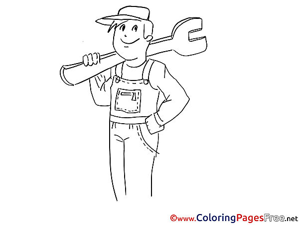 Wrench Mechanical download printable Coloring Pages