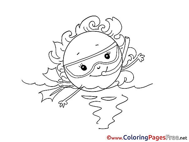 Aqualung Coloring Pages for free