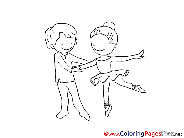 Ballet Kids free Coloring Page