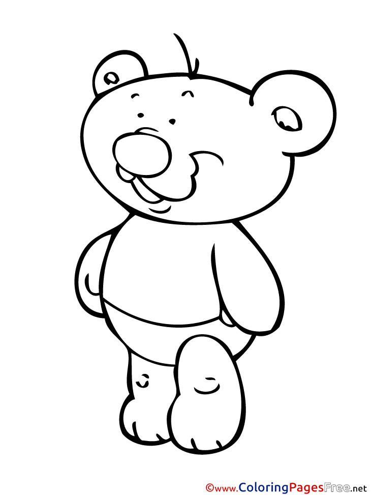 Bear free Colouring Page download