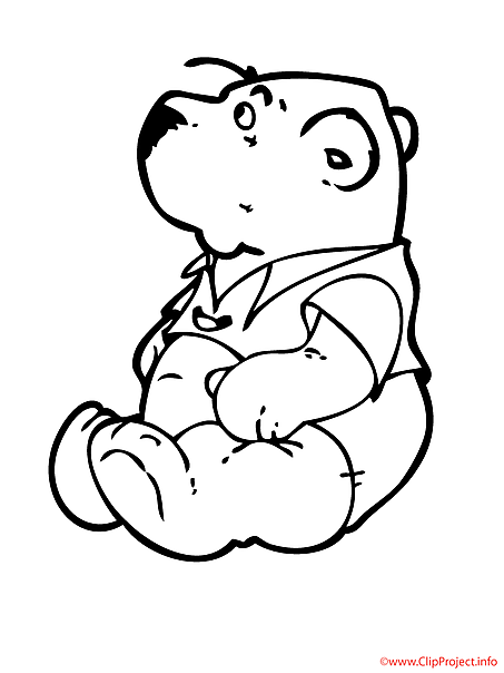 Bear printable coloring page