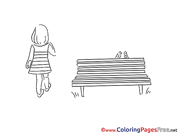 Bench printable Coloring Pages for free