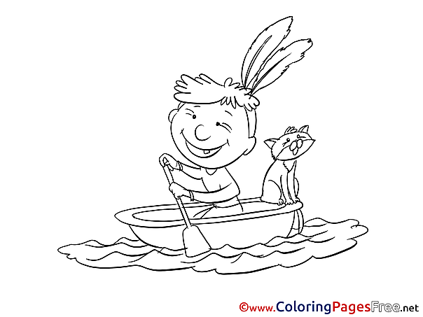 Boat free printable Coloring Sheets