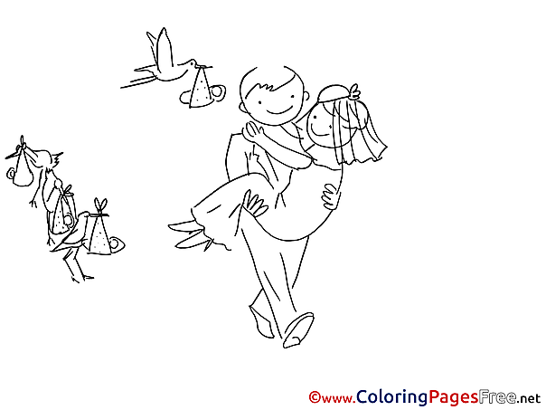 Bride Colouring Page printable free