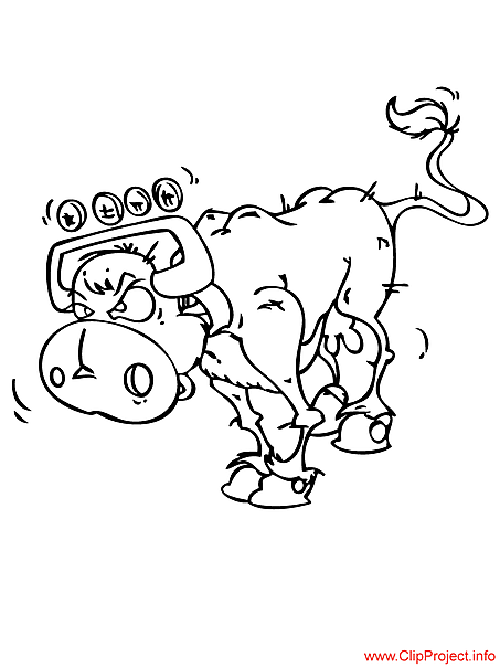 Bull coloring page