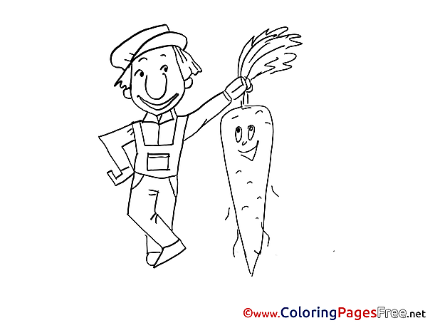 Carrot free Colouring Page download
