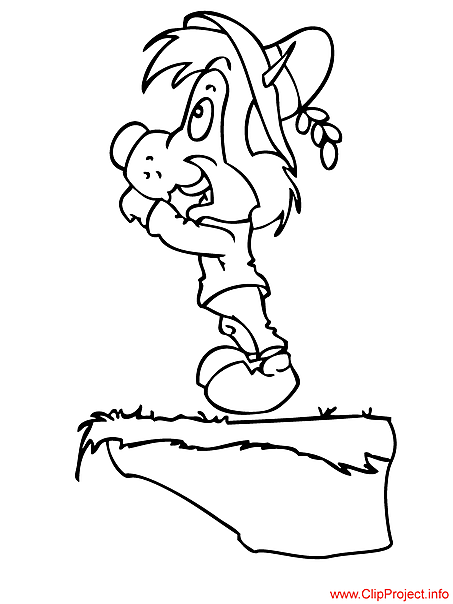 Cartoon coloring sheet