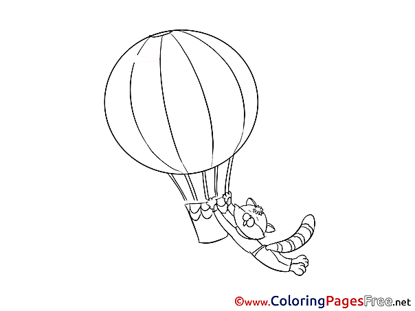 Cat Colouring Page printable free