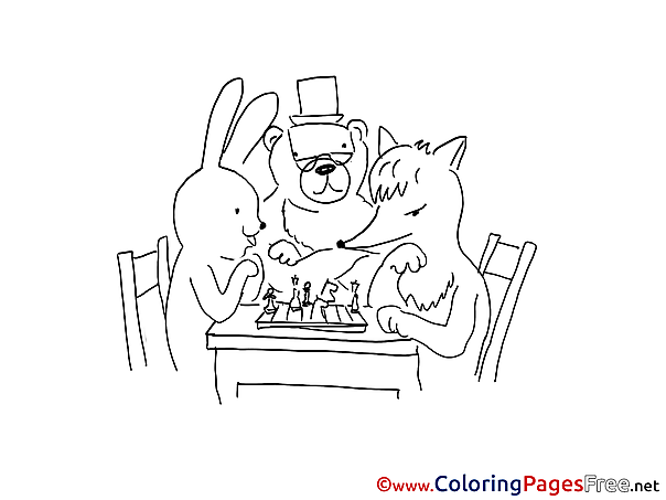 Chess Coloring Pages for free