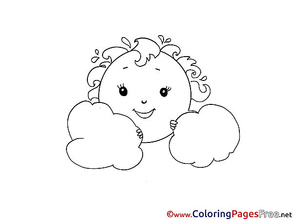 Cloud printable Coloring Pages for free
