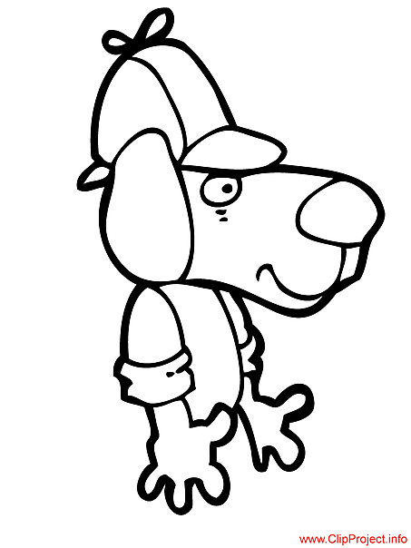 Dog cartoon image to color
