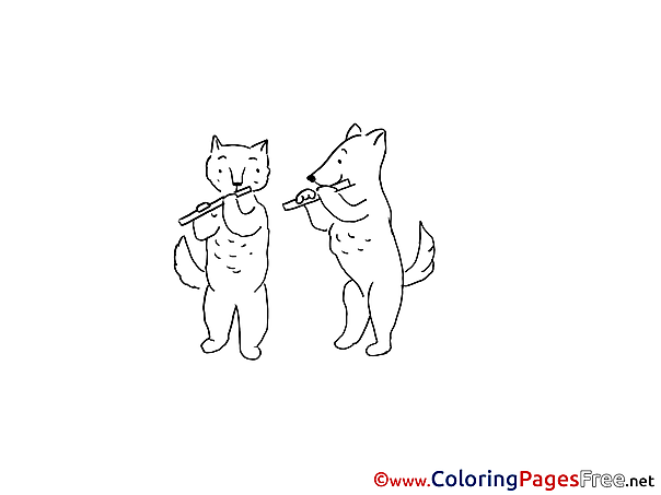 Flute printable Coloring Pages for free