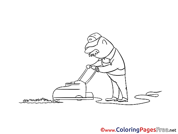 Gardener for Kids printable Colouring Page