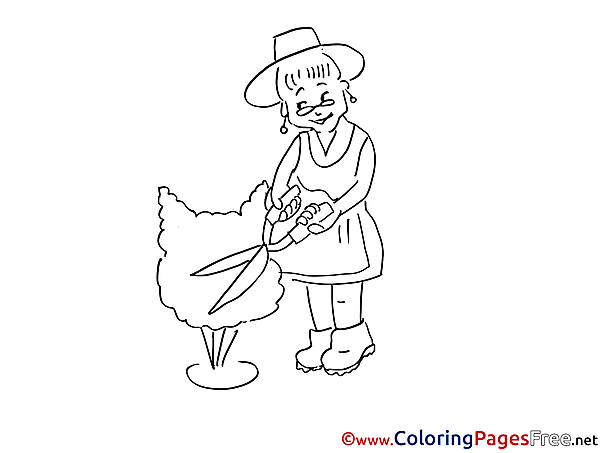 Gardener printable Coloring Pages for free