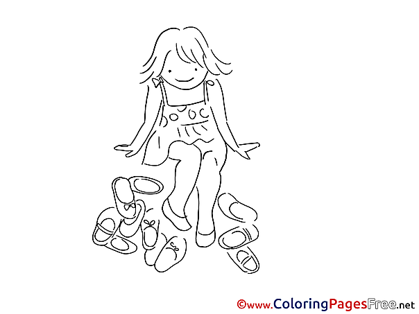 Girl Colouring Sheet download free