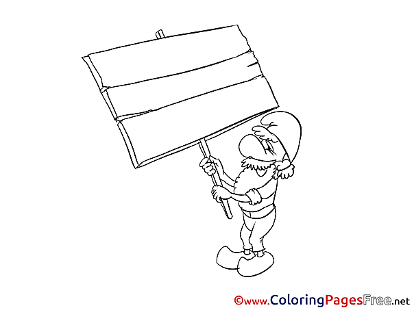 Gnome Children Coloring Pages free