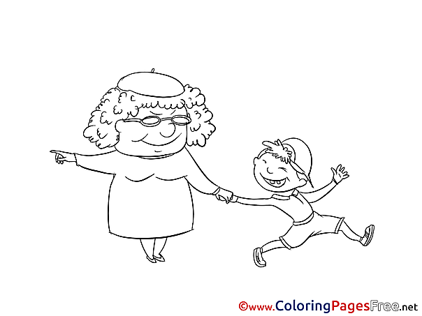 Grandmother Coloring Pages for free