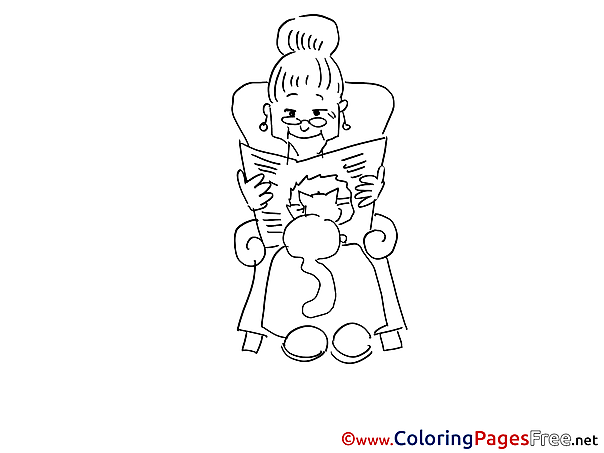 Grandmother printable Coloring Sheets download