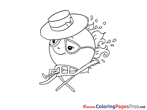 Hat for Kids printable Colouring Page