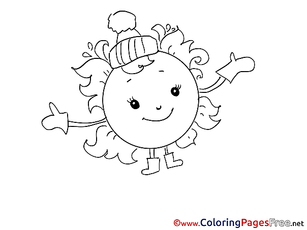 Hat Sun download printable Coloring Pages