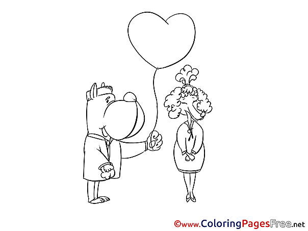 Heart for Kids printable Colouring Page