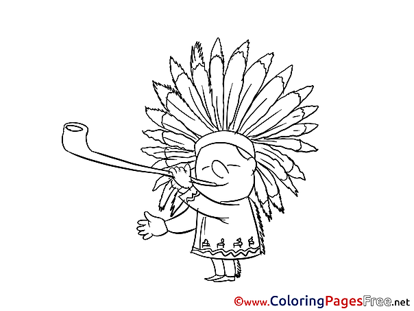 Indian Kids free Coloring Page