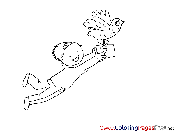 Letter for Children free Coloring Pages