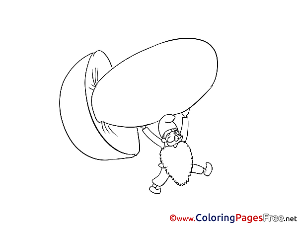 Mushroom Children Coloring Pages free