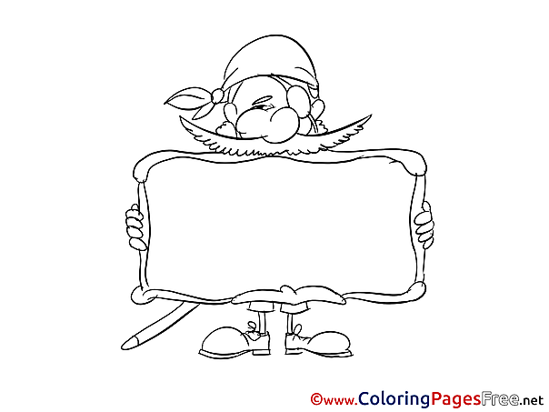 Pirate printable Coloring Pages for free