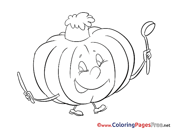 Pumpkin Children download Colouring Page