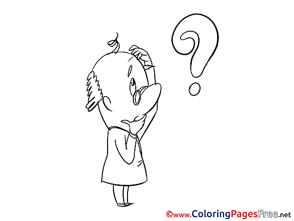 Question Kids download Coloring Pages