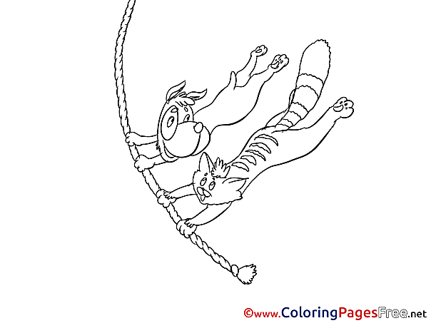 Rope download Colouring Sheet free