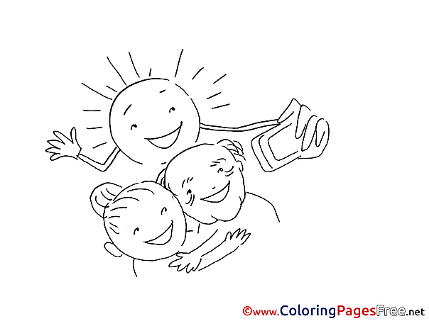 Selfie Coloring Sheets download free