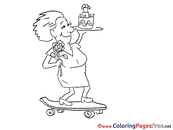 Skateboard for free Coloring Pages download